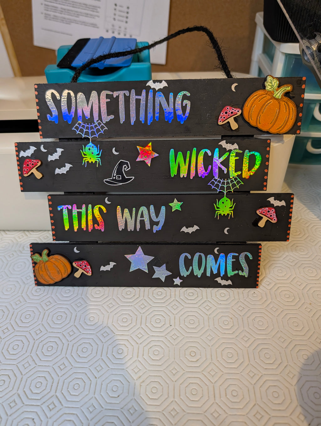 Something Wicked This Way Comes | Handmade Halloween Sign