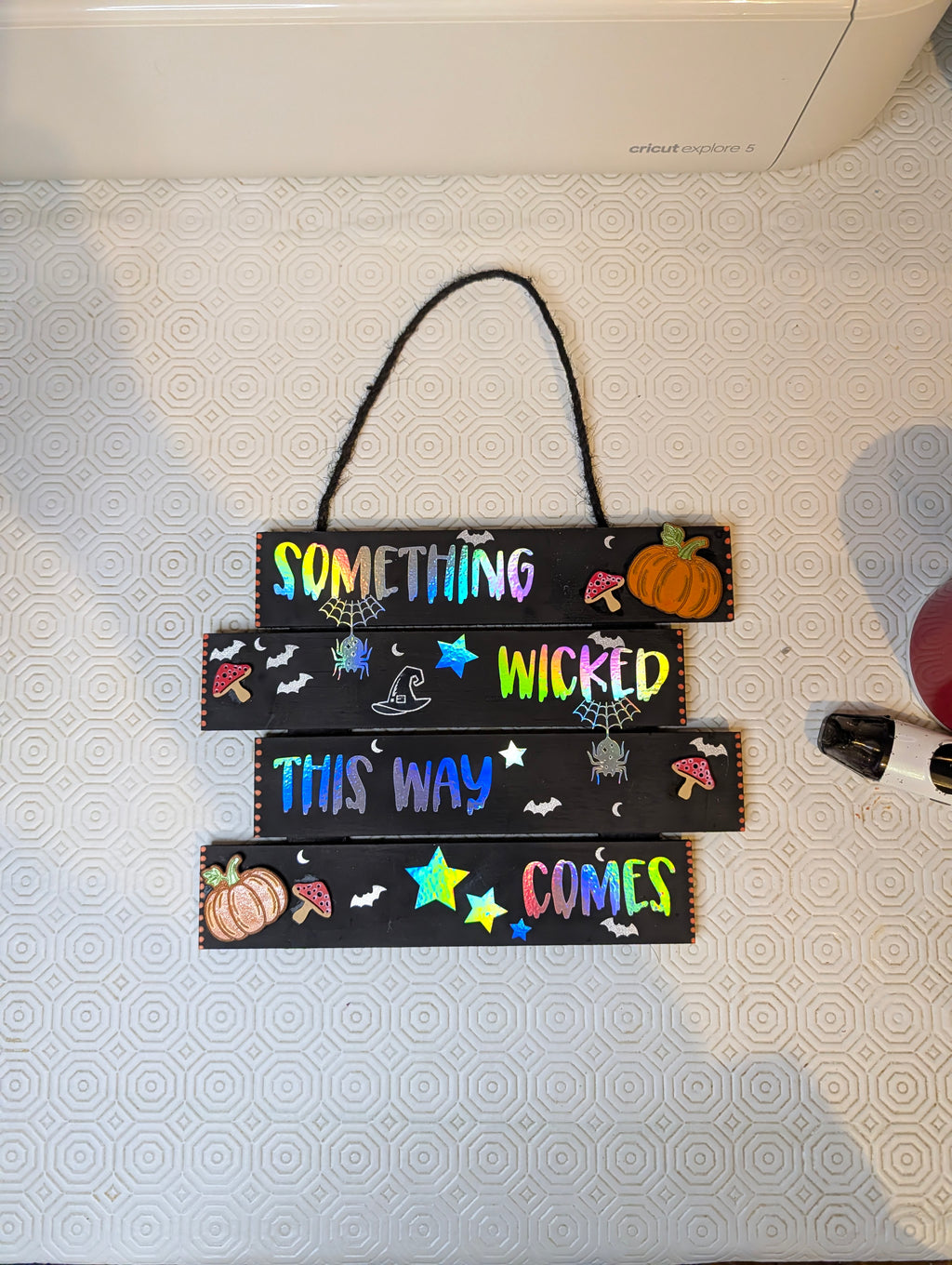 Something Wicked This Way Comes | Handmade Halloween Sign