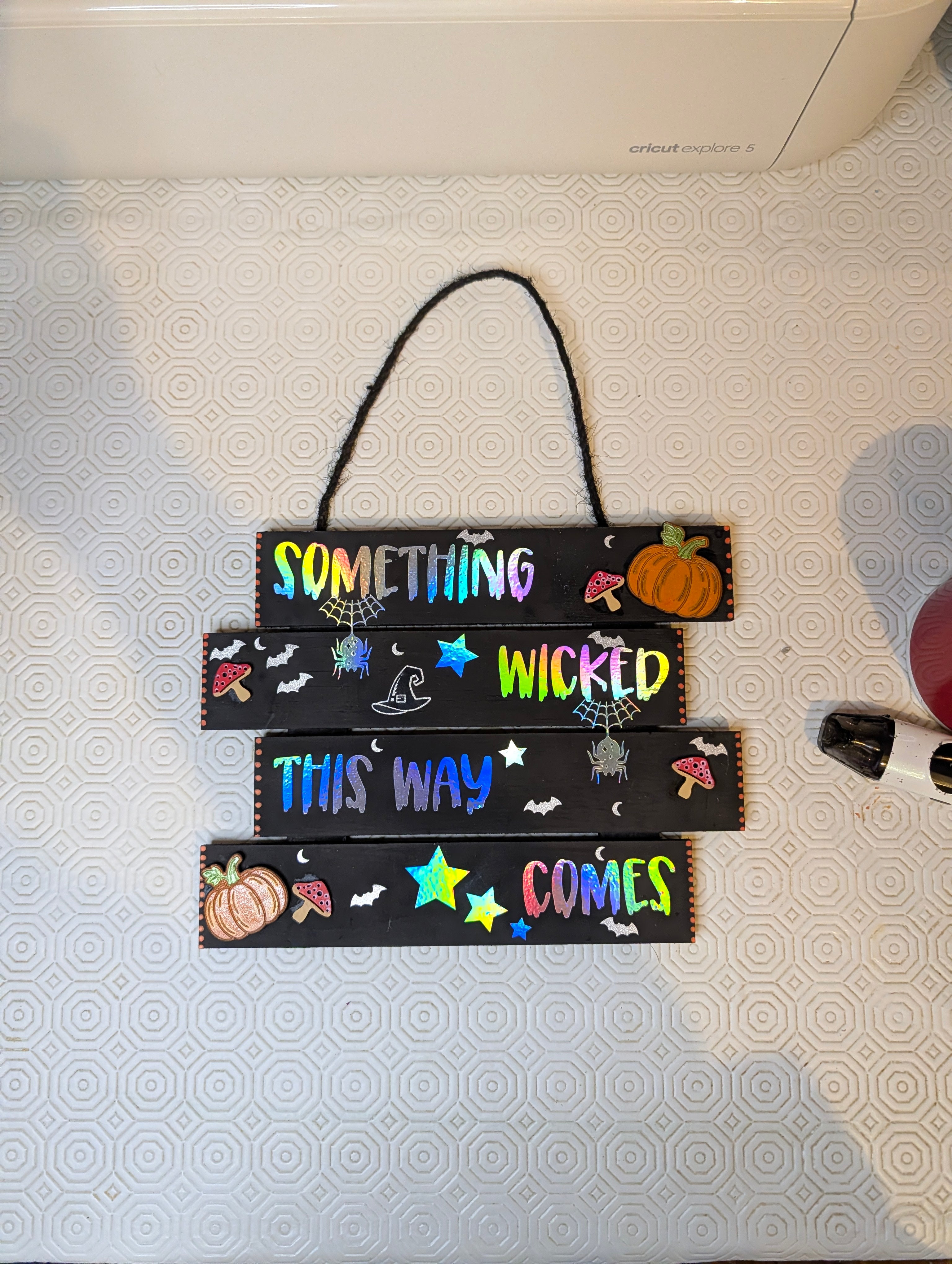 Something Wicked This Way Comes | Handmade Halloween Sign