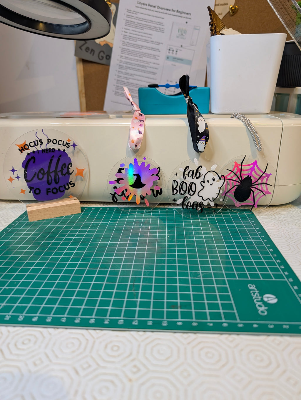 Halloween Baubles | Personalised Handmade Spooky Acrylic Decorations