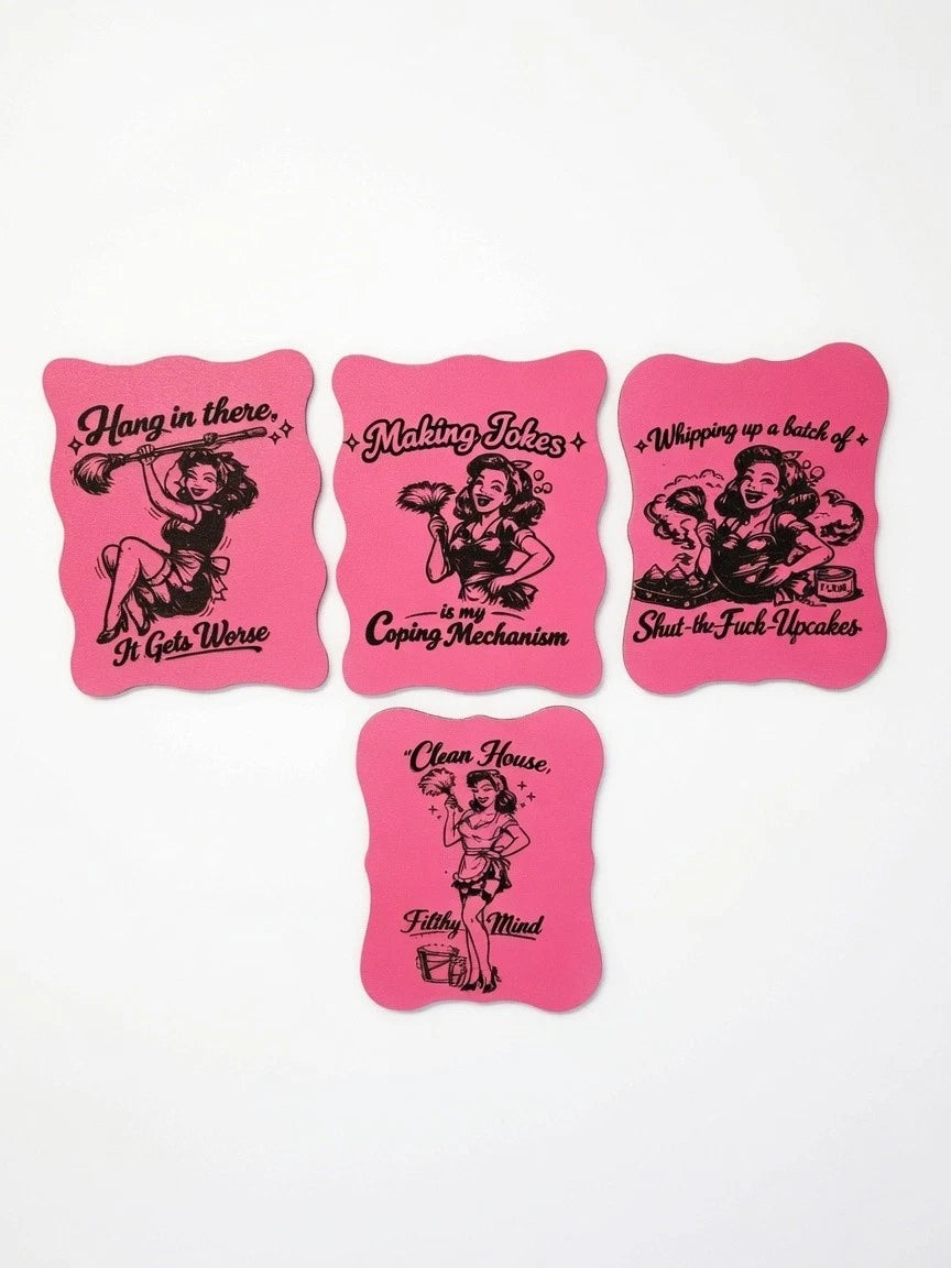 Funny Kitchen Magnet set | Retro Pin Up Fridge Magnets | Sarcastic Home Decor